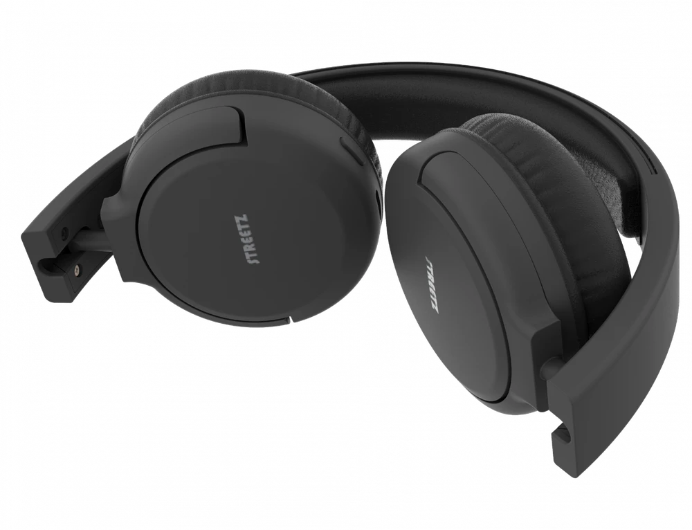 BT210 Bluetooth ausinės STREETZ, su mikrofonu, sulankstomos, juodos / BT210-BLK / 6612085