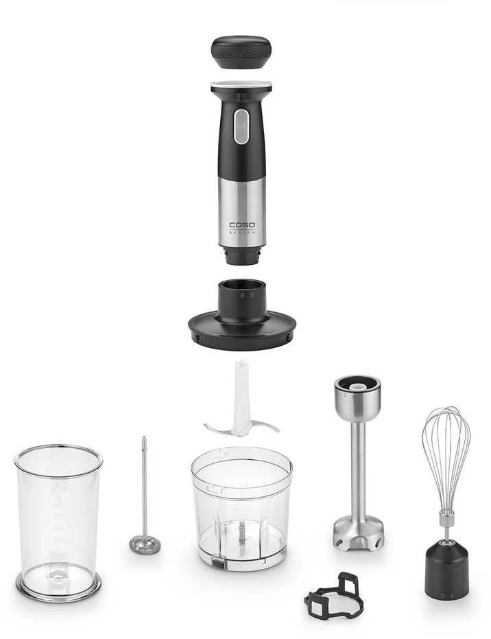 Caso | Cordless 4in1 Hand Maišytuvas Set | Click & Mash | Hand Maišytuvas | 180 W | Greičių skaičius Variable speed control | Stainless Steel/Juodas