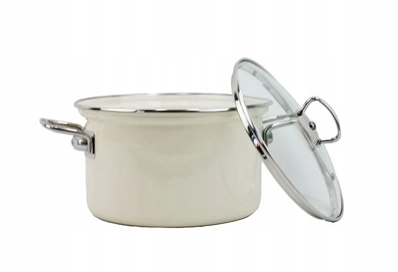 BELIS EMAL PUODAS. SU DANGELIS 2L 16 CM EKO KREMAS