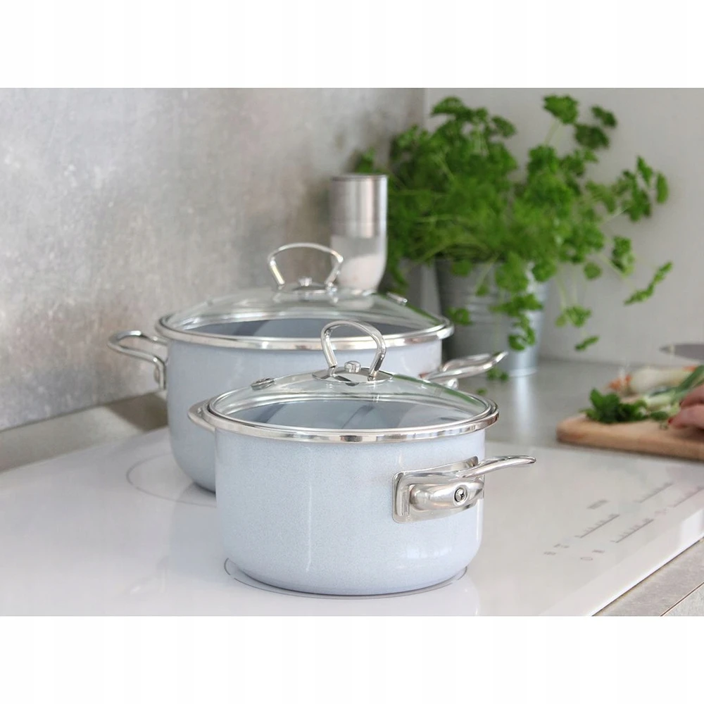 BELIS EMALINIS PUODAS SU DANGIU 3,5 L 20 CM PILKAS