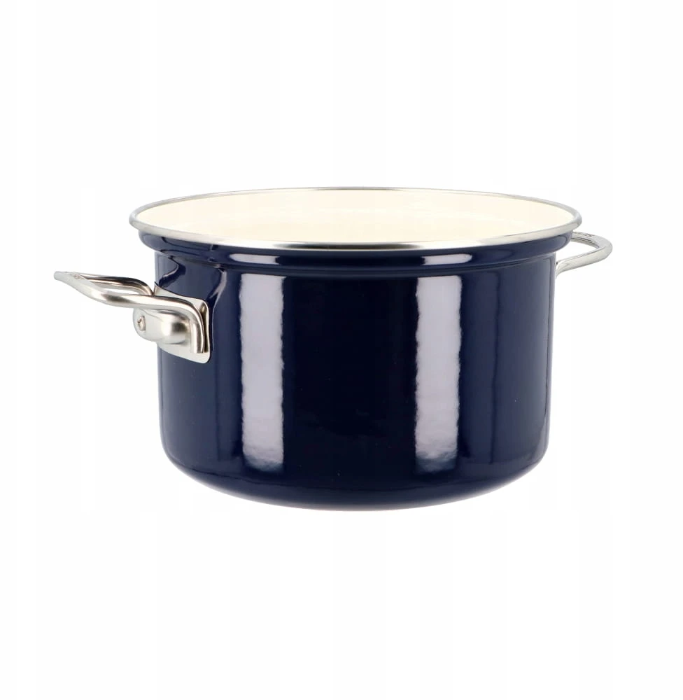 Belis emaliuotas Eco Ceramic puodas 2,6 l - 18 cm, tamsiai mėlynas - II kokybė