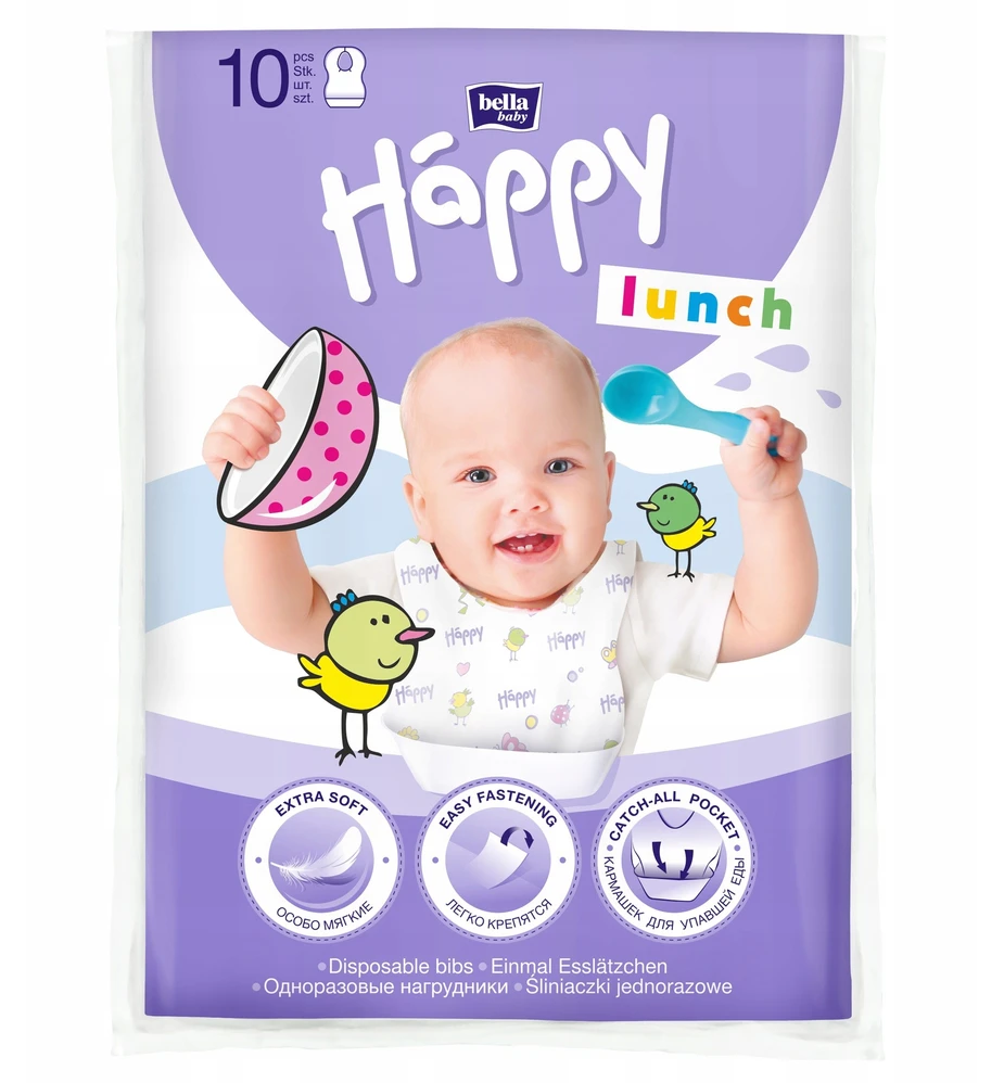 Bella Baby Happy BELLA HAPPY LUNCH CHILDREN BIBS, 10 Vnt.