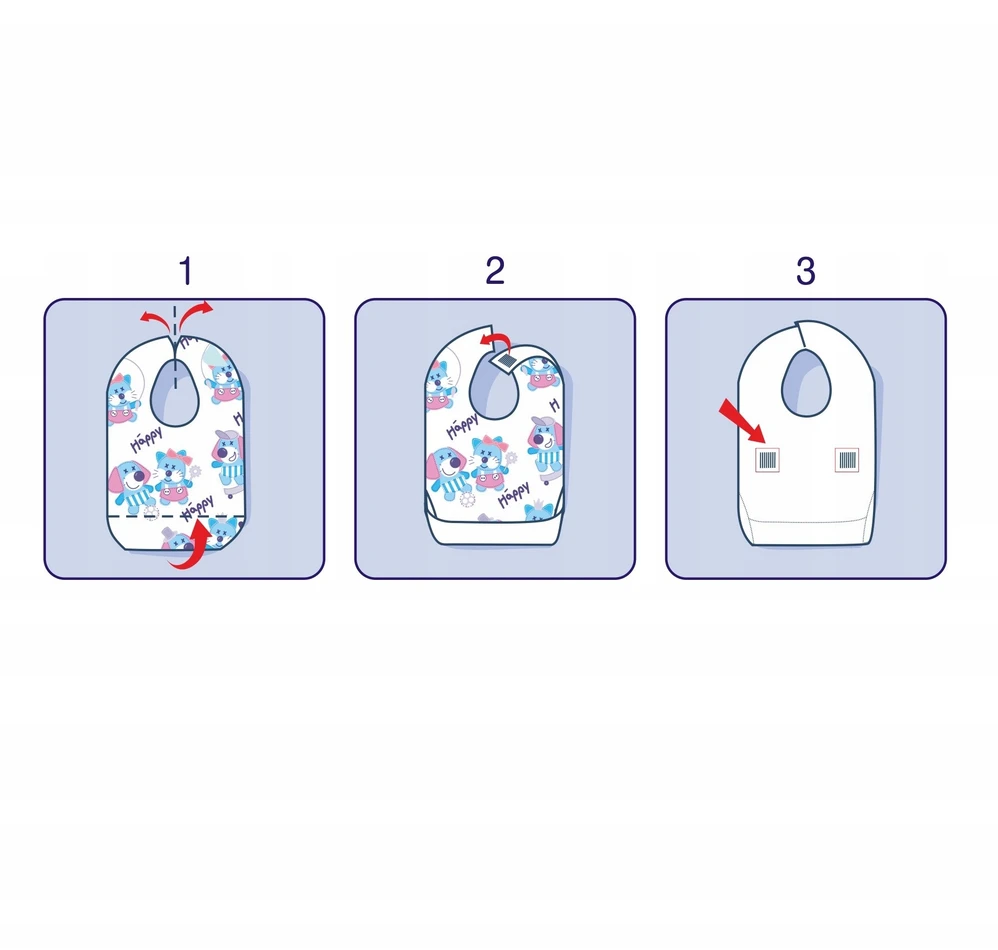Bella Baby Happy BELLA HAPPY LUNCH CHILDREN BIBS, 10 Vnt.