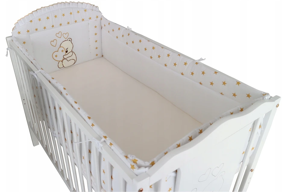 Bello Ochraniacz dookoła łóżeczka 60x120 Serce Auksinė