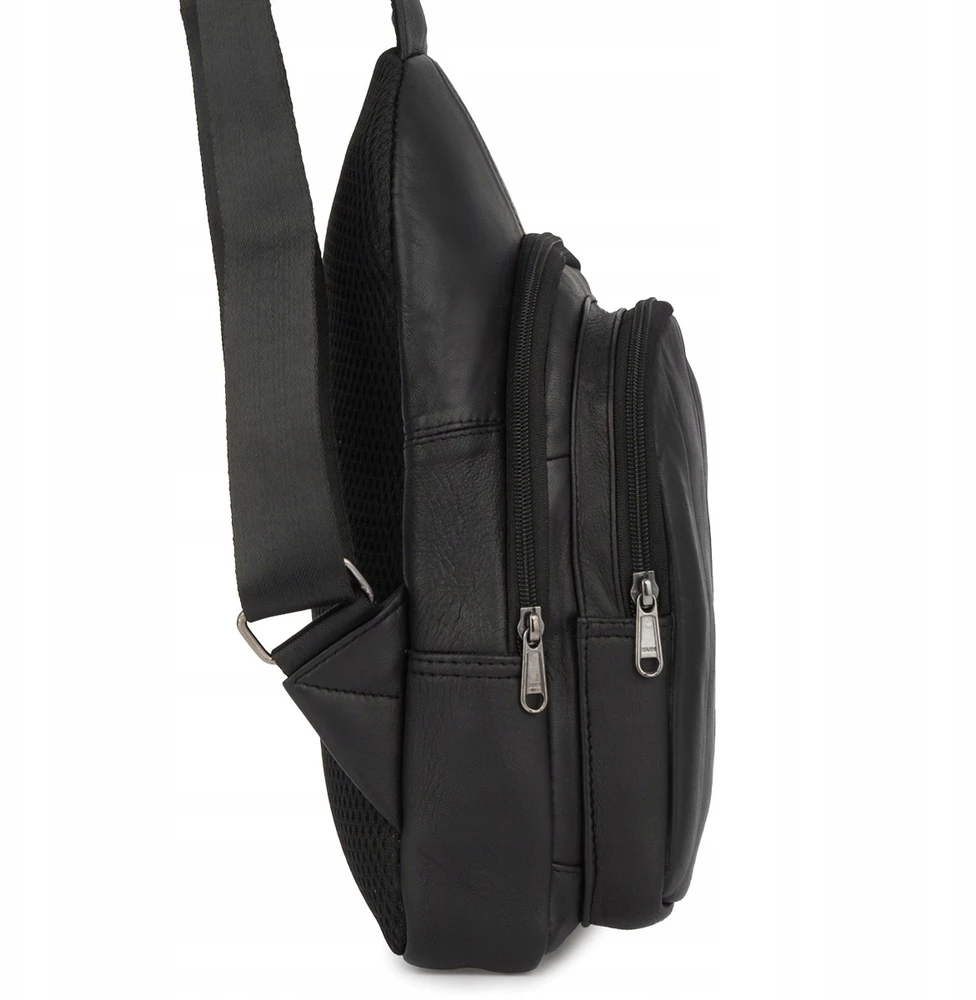 Kelioninis Beltimore Madinga vyriška juoda odinė juosmens rankinė crossbody
