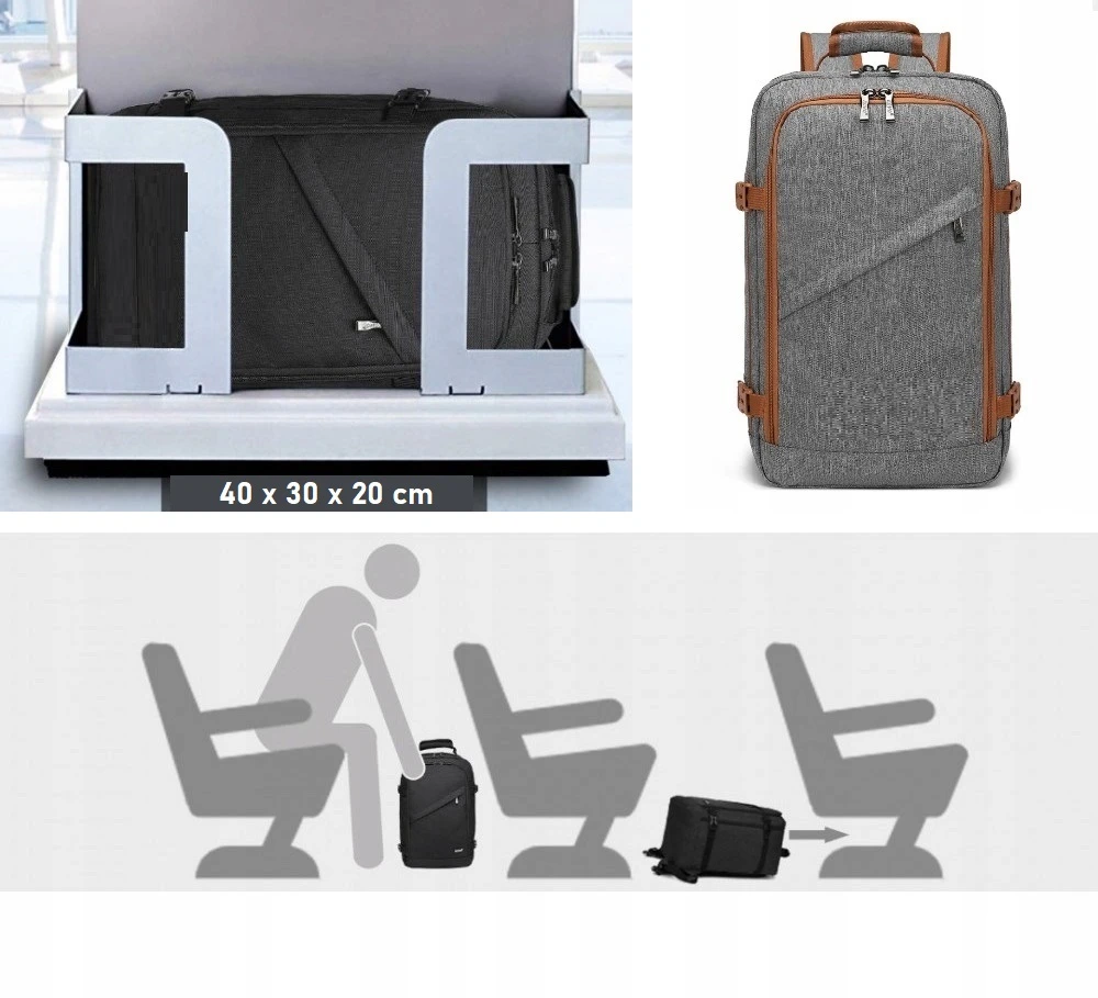Belveder Rankinė kelioninė Ryanair 40x30x20 cm, lengva, talpi, vandeniui atspari