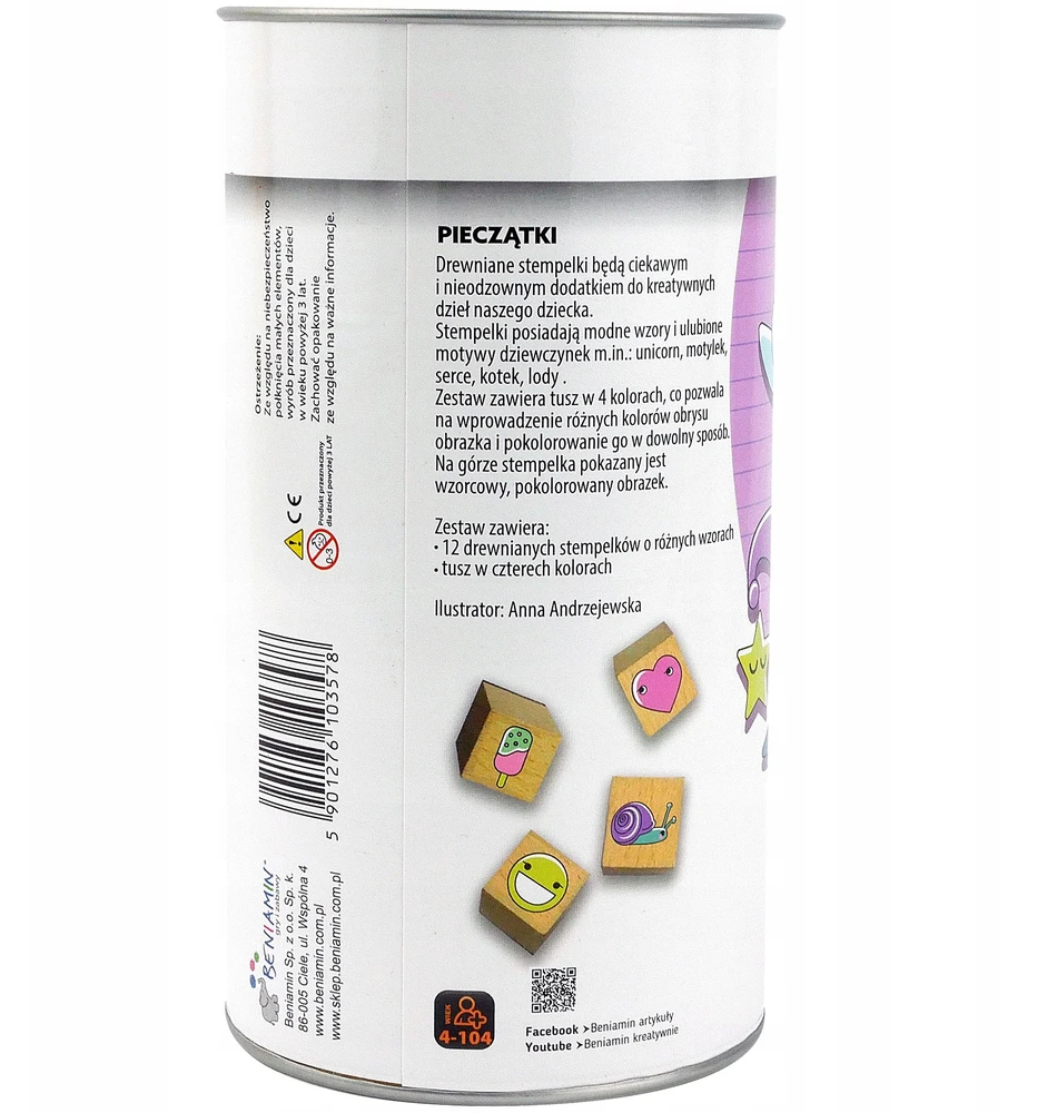 Beniamin Mediniai antspaudai mergaitėms, 12 vnt. 156x79 mm Benjaminas
