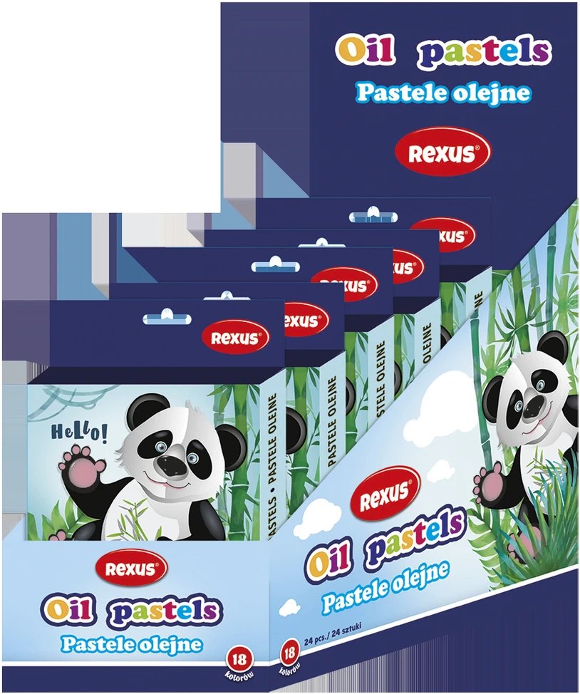 Beniamin pastelinių kreidelių rinkinys, 18 spalvų
