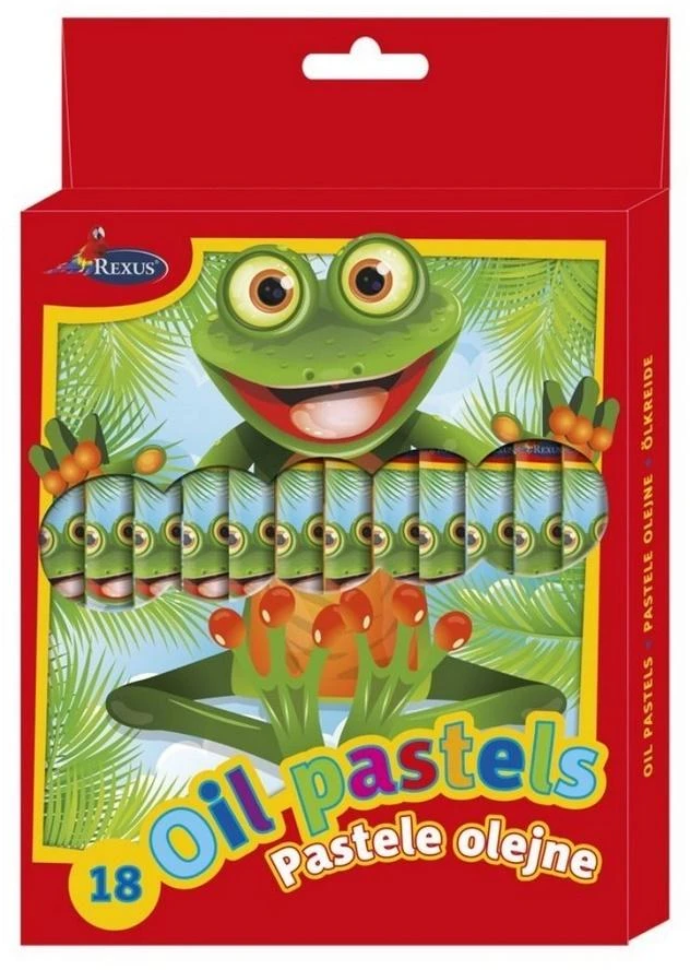 Beniamin pastelinių kreidelių rinkinys, 18 spalvų