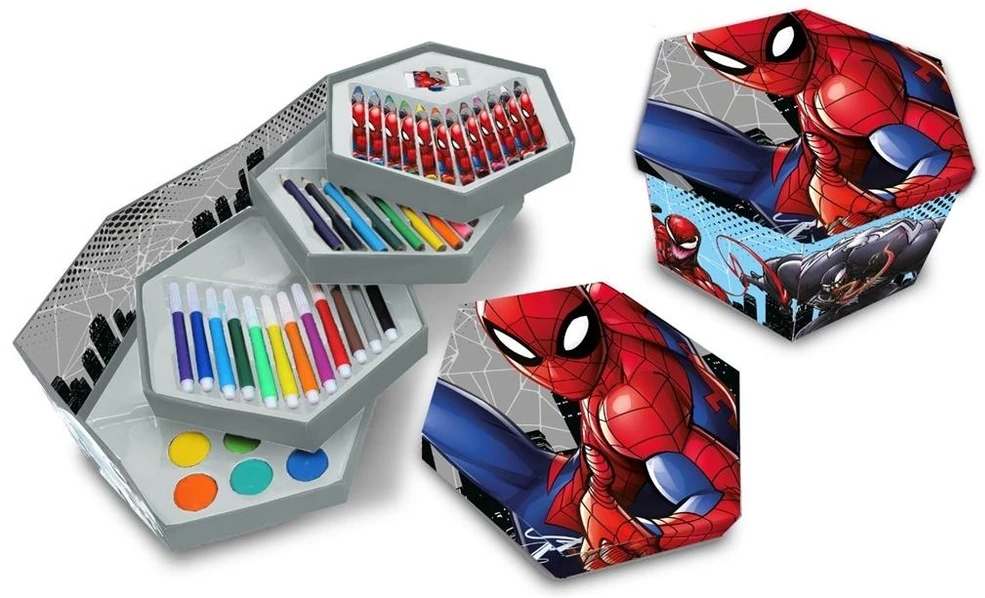 Beniamin Spider-man 51 dalių meninis rinkinys hexagonalinėje dėžutėje