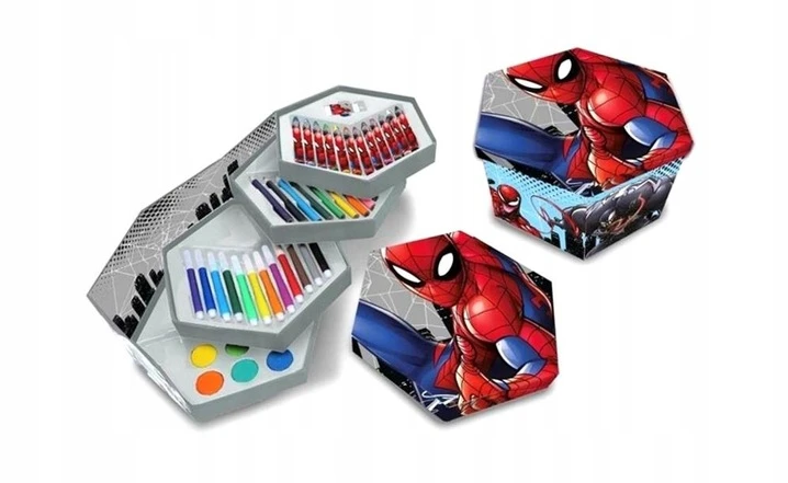 Beniamin Spider-man 51 dalių meninis rinkinys hexagonalinėje dėžutėje