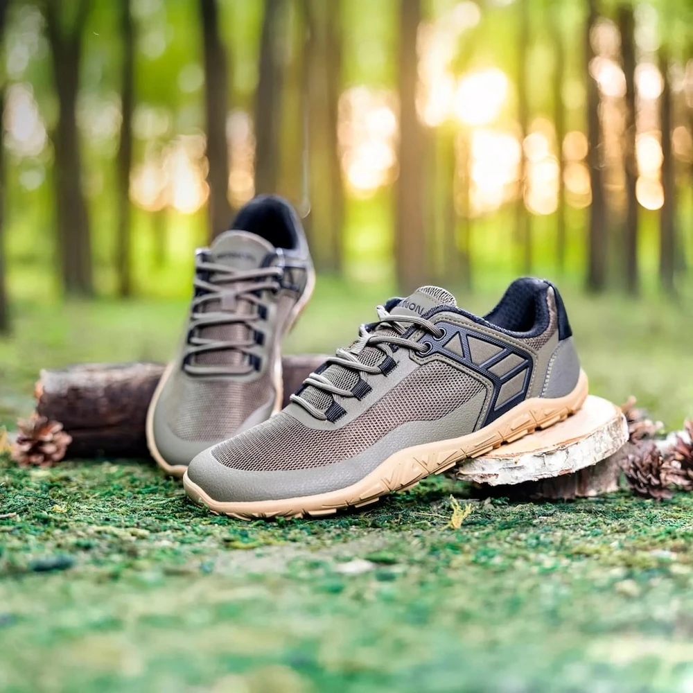 Bennon Barefoot Sport žemi vyriški treko bateliai – Khaki 47