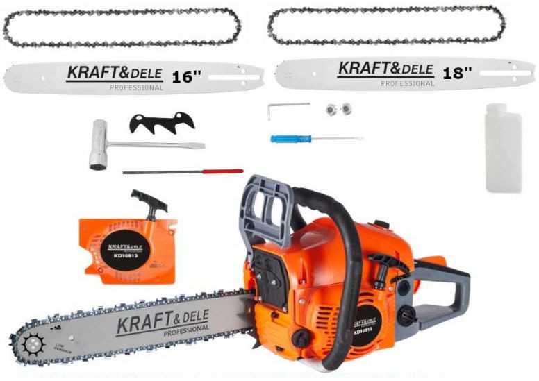 Grandininis pjūklas Kraftdele Pjūklas benzininis 16"-18", 4.4 kw