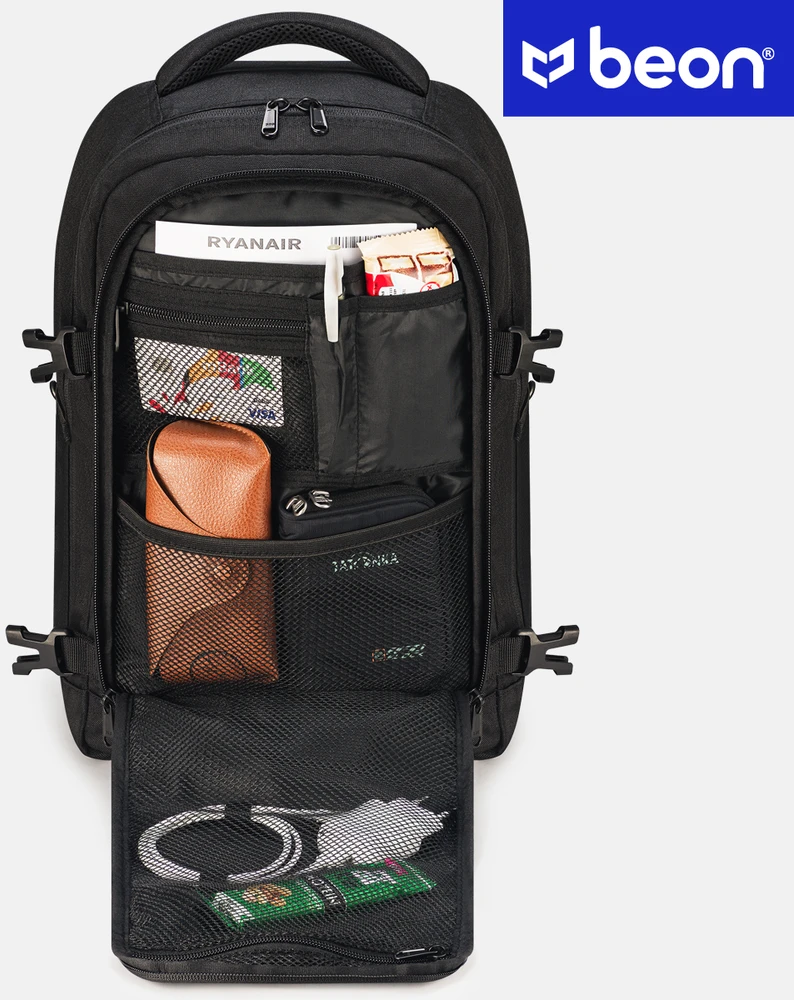 Beon RYANAIR BACKPACK 40x20x25 LĖKTUVO KELIONĖS RANKINIO BAGAŽO KAJUNAI STIPRI