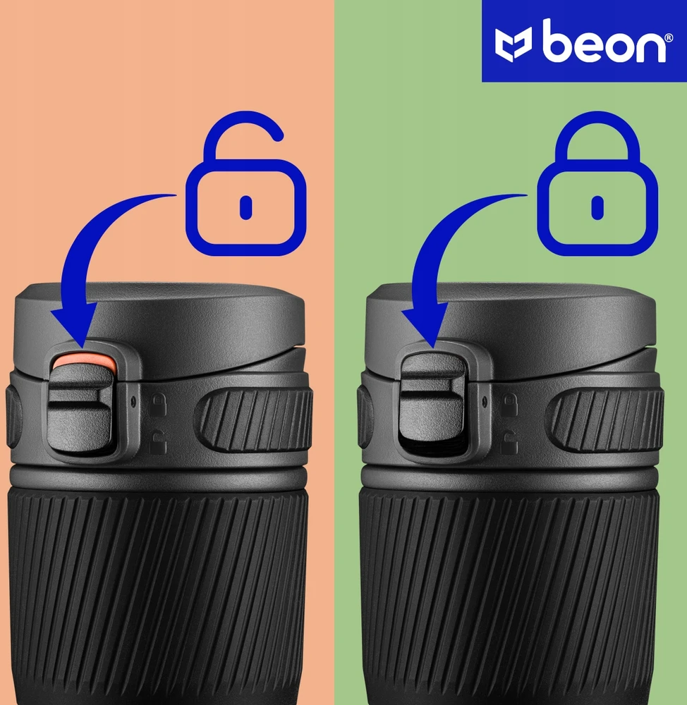 Beon TERMINIS PUODULIS KAVAI IR ARBATA AUTOMOBILIUI, SANTRAUKA, NESKLIDA, 450 ml