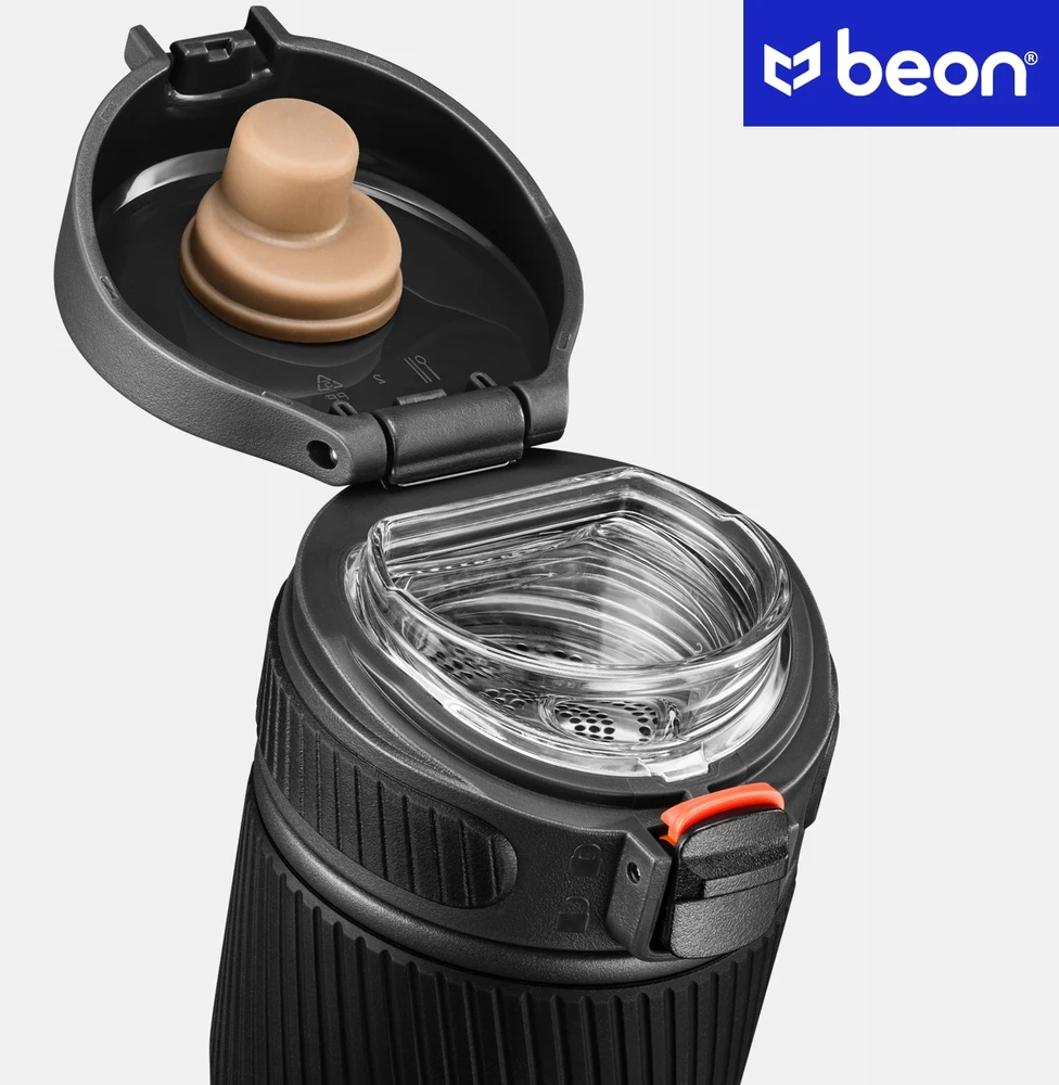 Beon TERMINIS PUODULIS KAVAI IR ARBATA AUTOMOBILIUI, SANTRAUKA, NESKLIDA, 450 ml