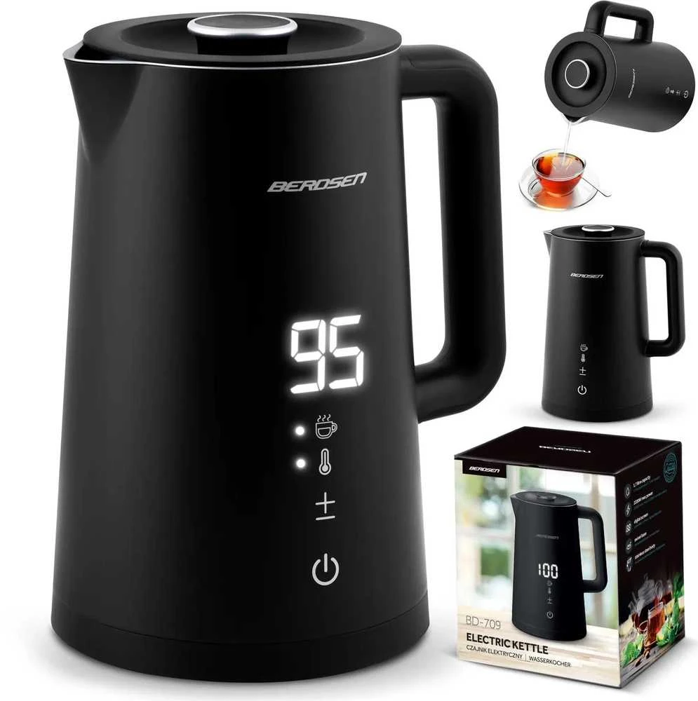 Berdsen BD-709 elektrinis virdulys 1,7 l, juodas