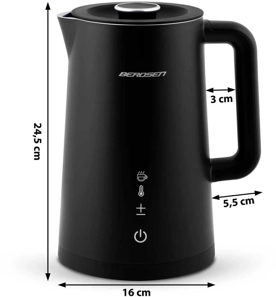 Berdsen BD-709 elektrinis virdulys 1,7 l, juodas