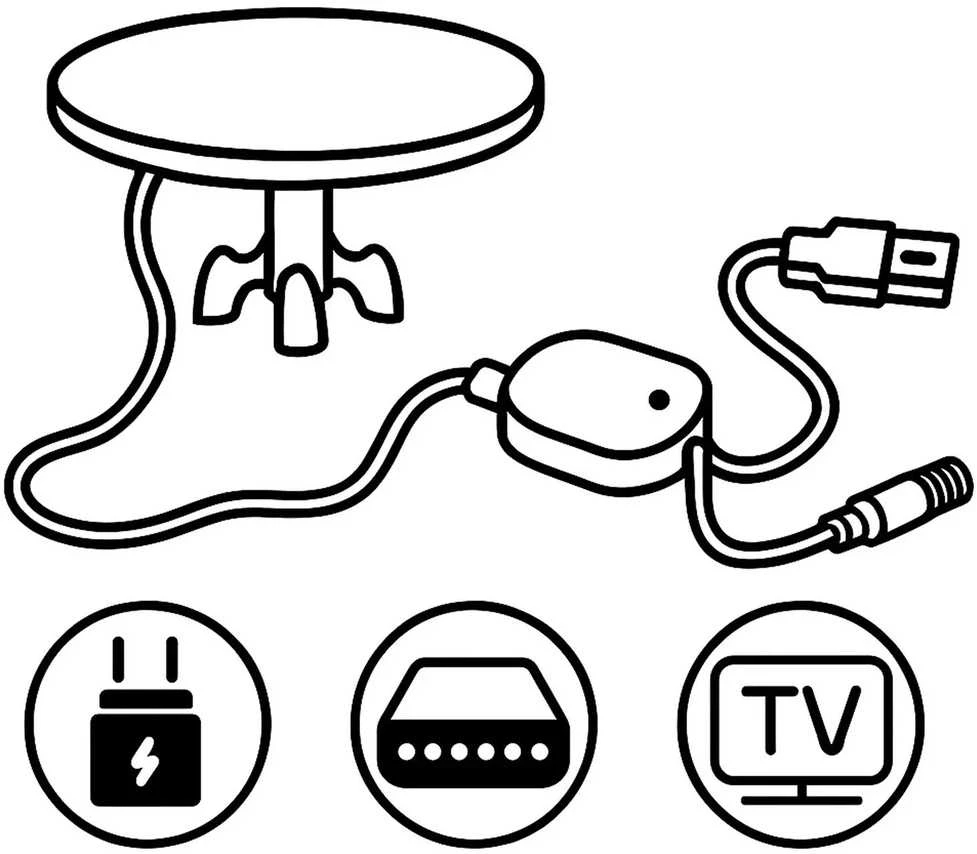 „Berdsen BD-955“ juoda vidaus/lauko televizijos ultra HD 4K antena