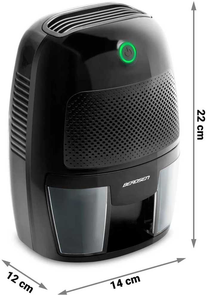 „Berdsen BR-50B“ juodas oro sausintuvas su automobilio adapteriu