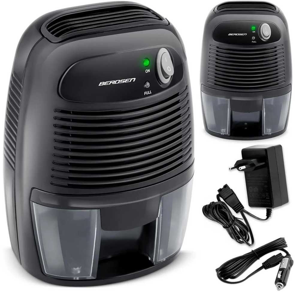 Berdsen BR-68B juodas oro sausintuvas su automobilio adapteriu