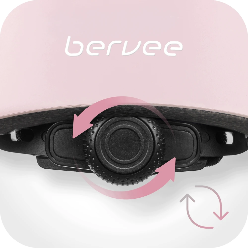 Bergen Bervee nino M vaikiškas riedučių dviračio šalmas (52-60 cm), rožinis