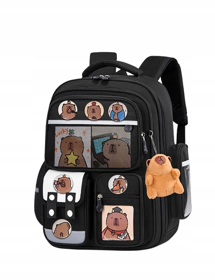 Bergens CAPYBARA BACKPACK MOKYKLINĖ KURIŠINĖ + TALISKO RAKTATIKAS VAIKAMS CZA CAPIBARA