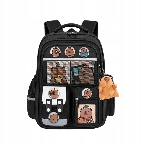 Bergens CAPYBARA BACKPACK MOKYKLINĖ KURIŠINĖ + TALISKO RAKTATIKAS VAIKAMS CZA CAPIBARA