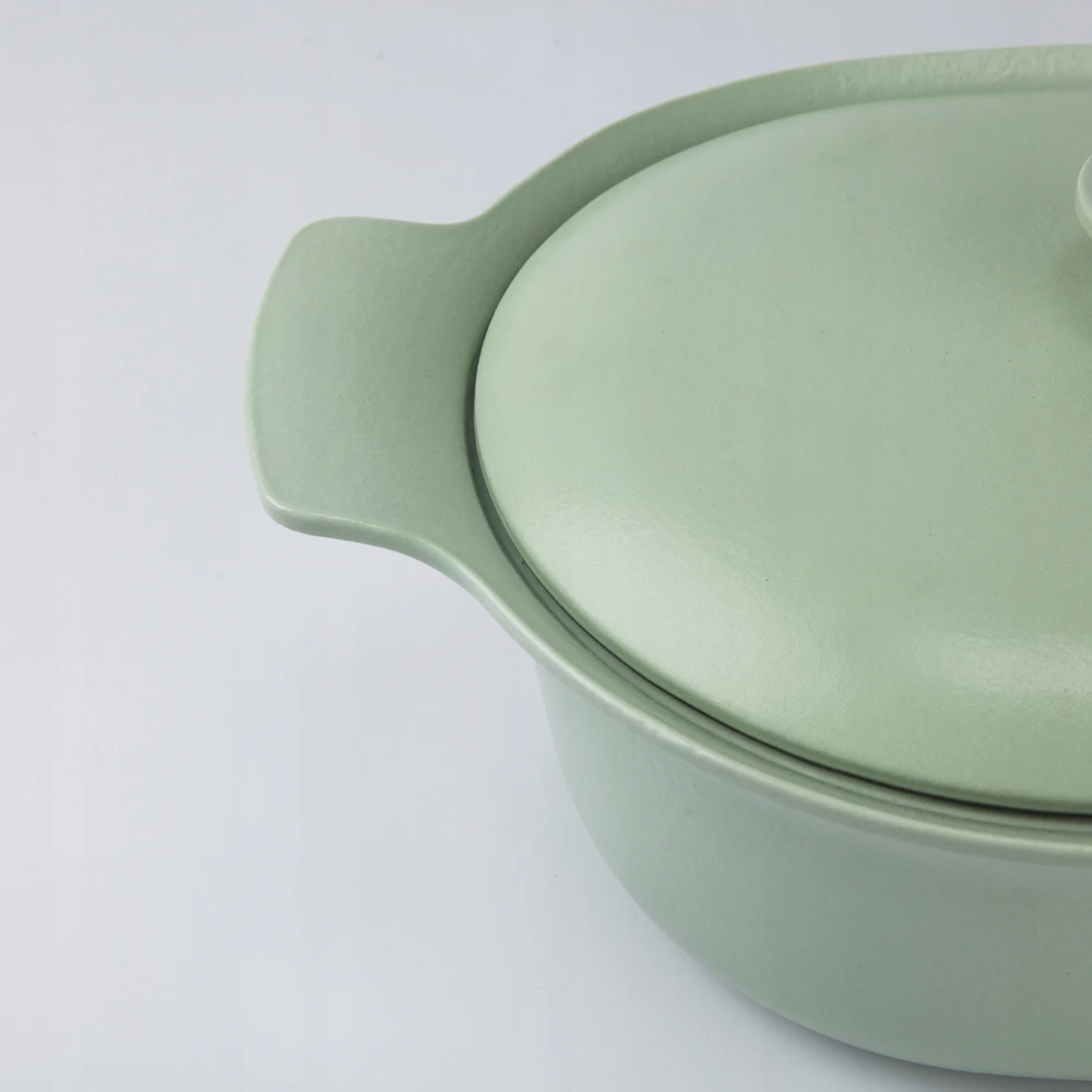 BergHOFF Ketaus puodas žalios spalvos oval RON 28cm