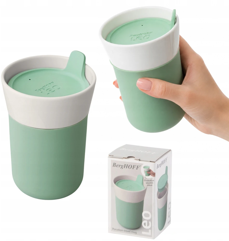 BergHOFF porcelain kelioninis termo puodelis Leo, 330 ml