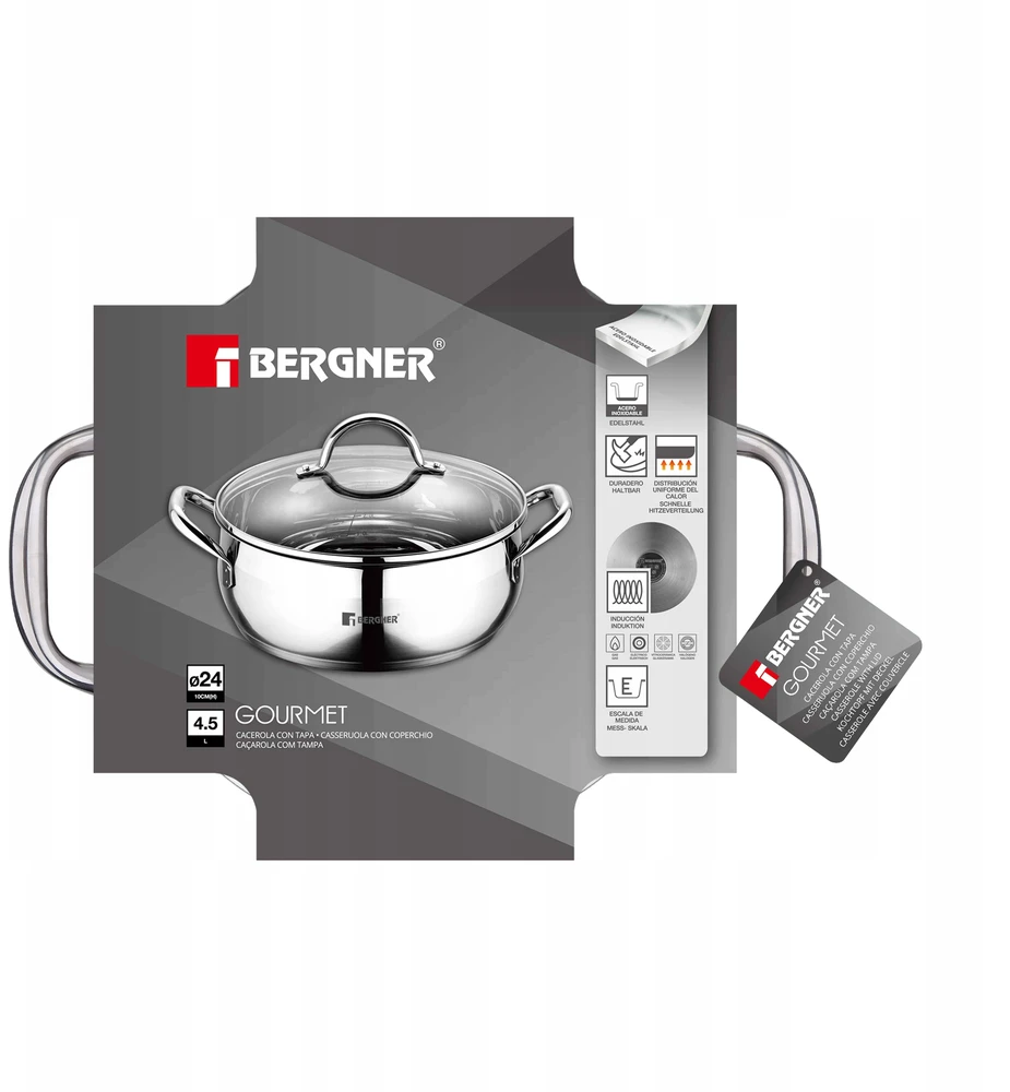 Bergner Tradicinis gurmaniškas puodas, 4,5 l, indukcinis