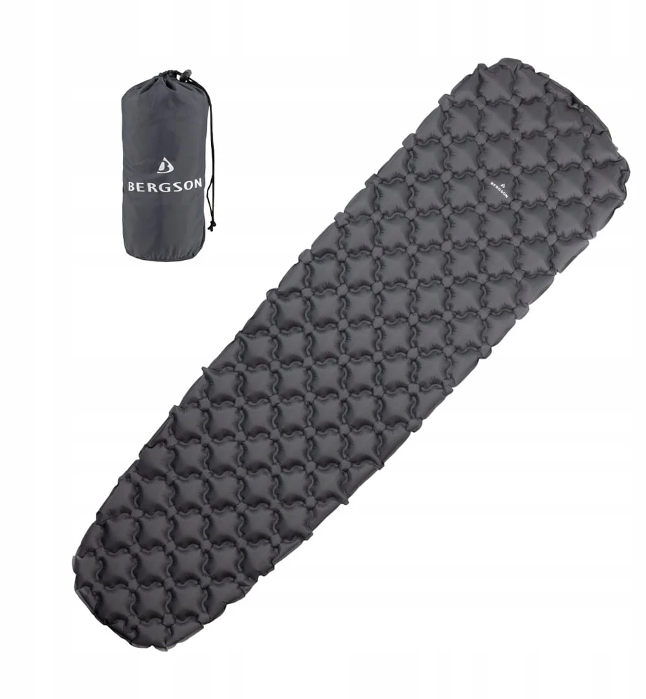 BERGSON AIRLITE I vienvietis pripučiamas čiužinys anglis 190 × 57 × 5,5 cm