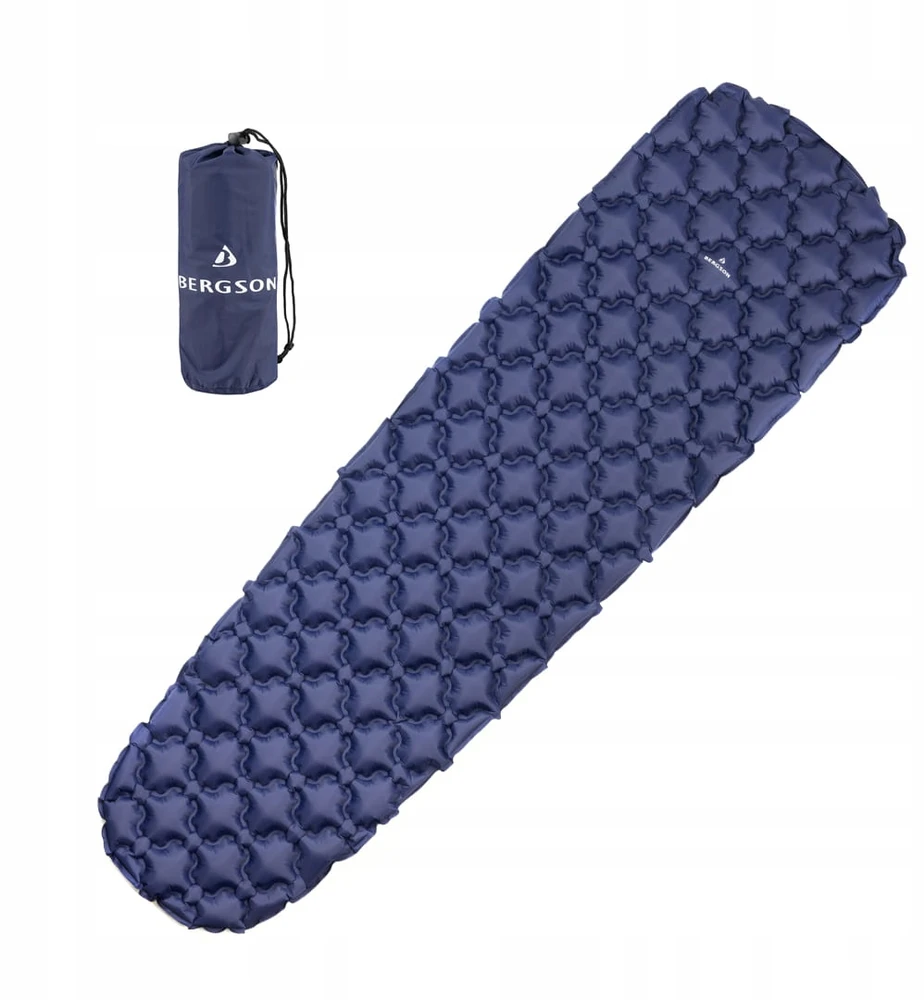 BERGSON AIRLITE II mėlynas vienvietis pripučiamas čiužinys 190 × 57 × 6 cm