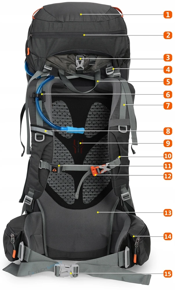 Bergson Matterhorn 70-80l kelioninis kuprinė, pilka