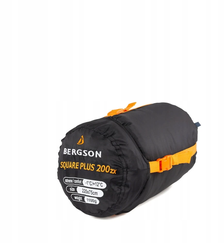 BERGSON SQUARE Plus 200 ZX juodas žygio miegmaišis