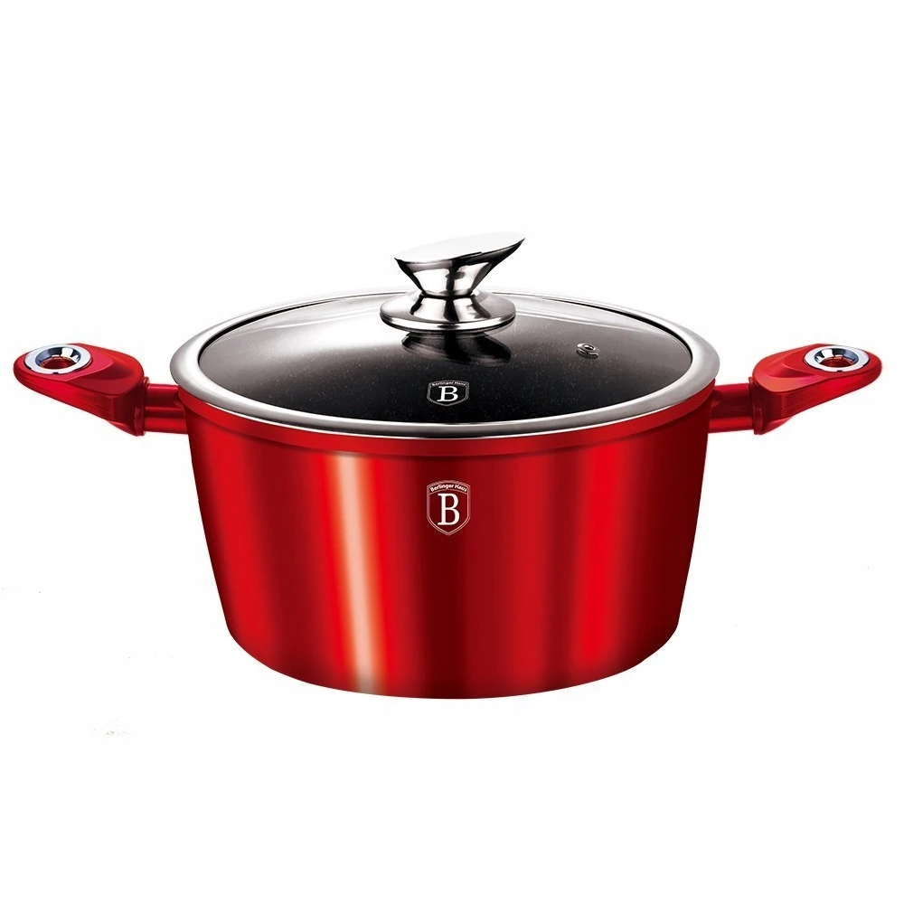 Berlinger Haus ALIUMININIS PUODAS SU GRANITINĖ DANGA - BURGUNDIJA - 6,5 L - 28 CM