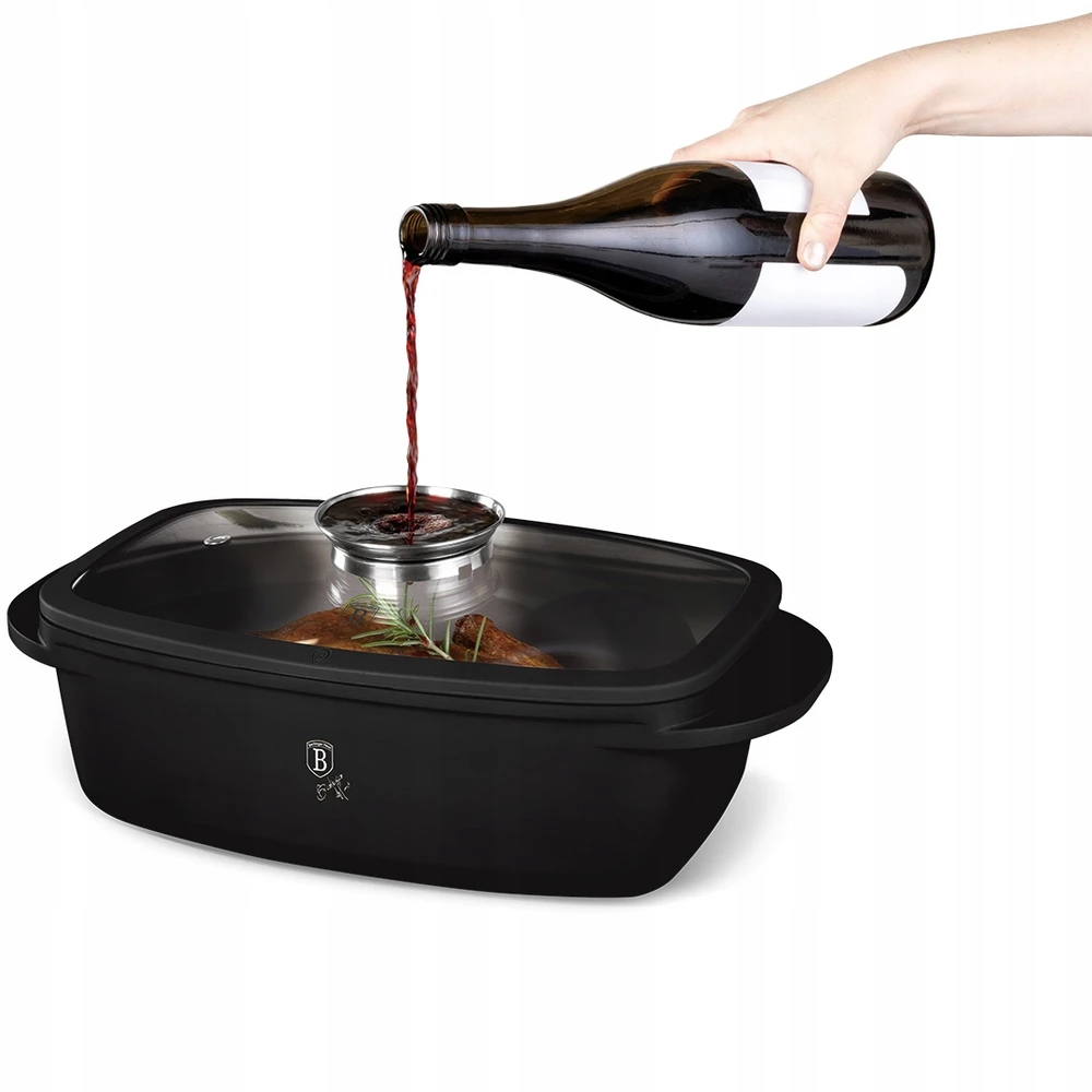 Berlinger Haus BerlingerHaus BH-8779 Matinė juoda kepimo skarda su kvapiąja priemone 6L