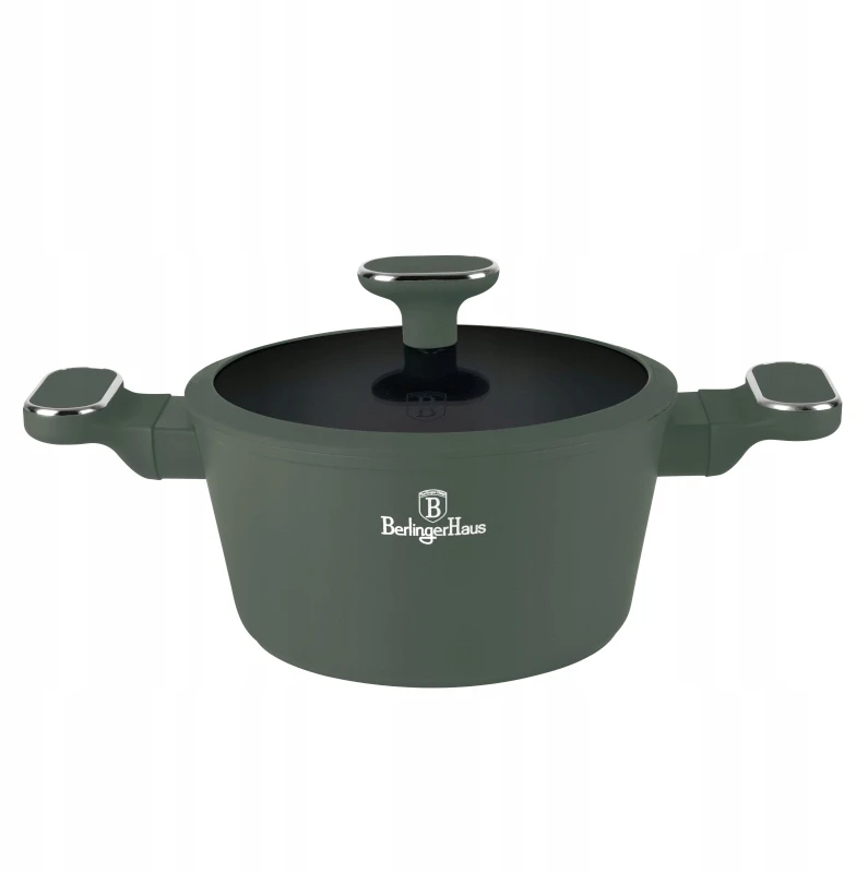 Berlinger Haus Berlingerhaus Matte Žalias puodas su dangčiu, 20 cm, 2.5l
