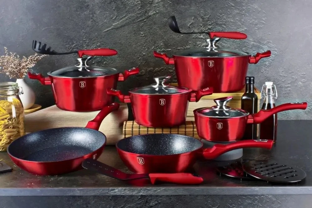 Berlinger Haus BerlingerHaus Metallic Line puodas Burgundy Edition, 24 cm, 4,1 l