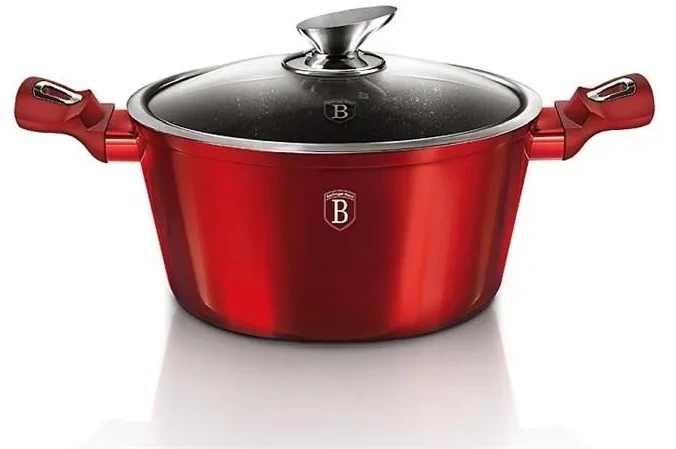 Berlinger Haus BerlingerHaus Metallic Line puodas Burgundy Edition, 24 cm, 4,1 l