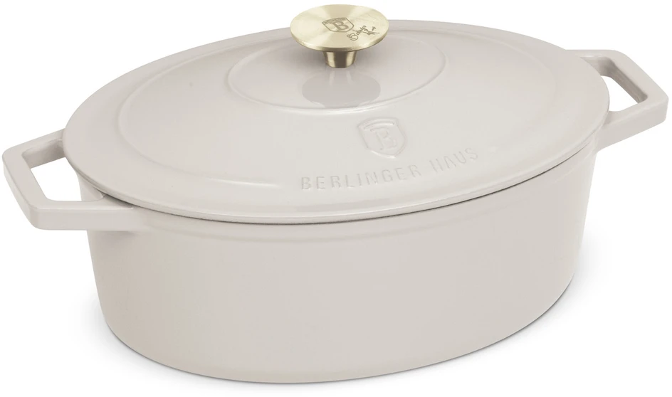 Berlinger Haus Ovalus emaliuotas ketaus troškintuvas BerlingerHaus 4,65L | Sahara Collection BH/6540