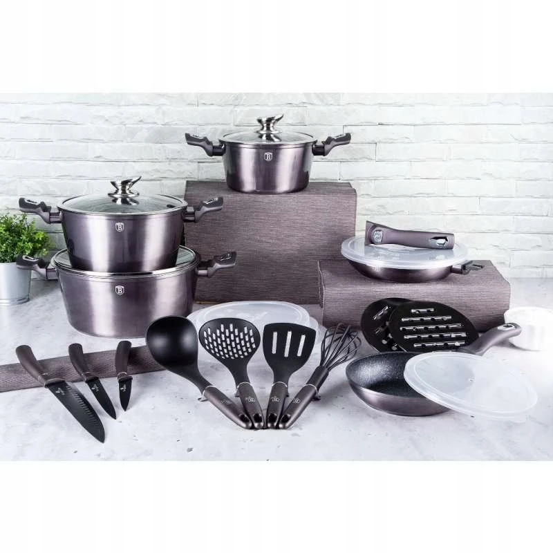 Berlinger Haus granitinis puodas, 28cm, BH-6898 Carbon PRO