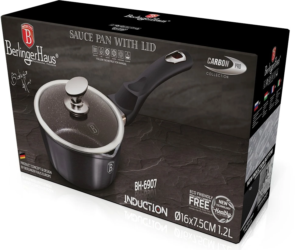 Berlinger Haus Granitinis puodas BerlingerHaus Carbon Pro, 16cm