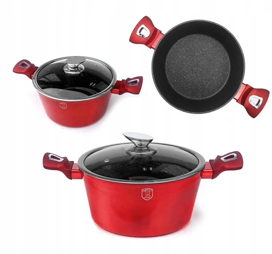 Berlinger Haus Granito puodas 4,1L 24cm Burgundy BerlingerHaus (BH-1257N)
