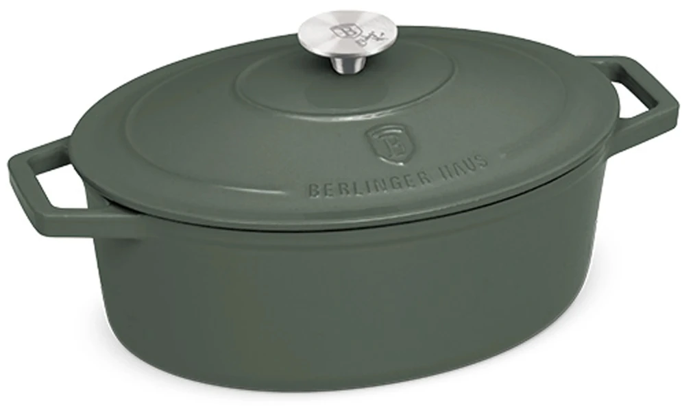 Berlinger Haus Ketaus puodas su dangčiu 30 cm, Matinė žalia