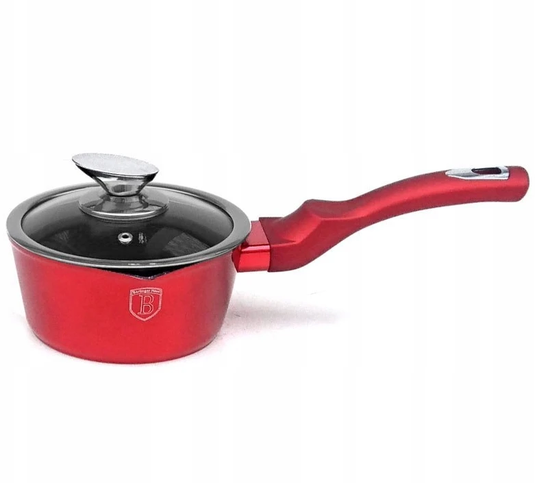 Berlinger Haus Metallic Line puodas su dangčiu Burgundy Edition, 1,2 l