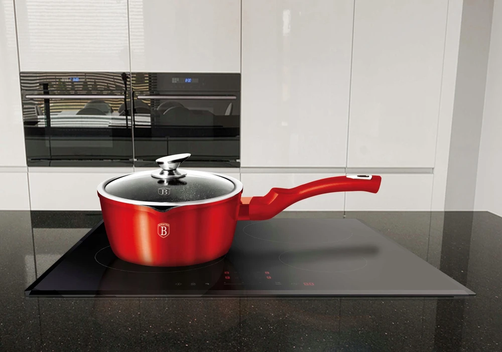 Berlinger Haus Metallic Line puodas su dangčiu Burgundy Edition, 1,2 l
