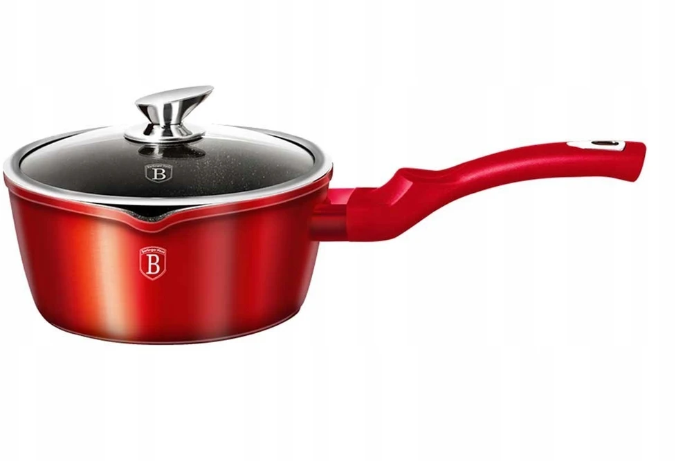Berlinger Haus Metallic Line puodas su dangčiu Burgundy Edition, 1,2 l