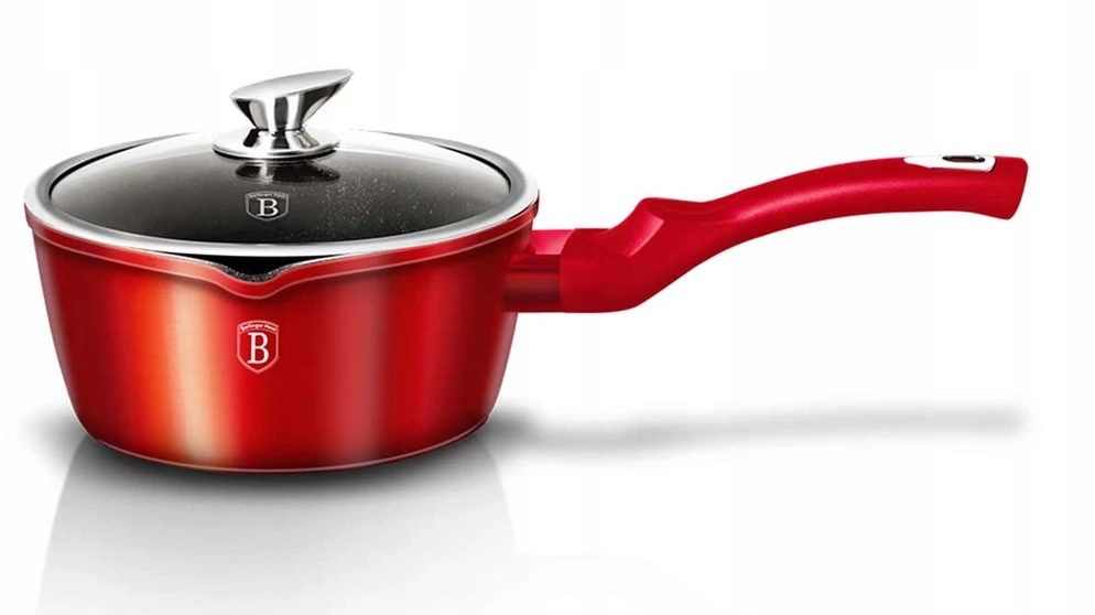 Berlinger Haus Metallic Line puodas su dangčiu Burgundy Edition, 1,2 l