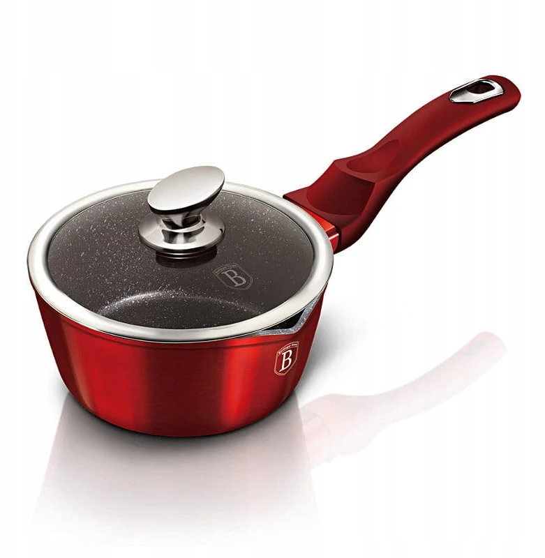 Berlinger Haus Metallic Line puodas su dangčiu Burgundy Edition, 1,2 l
